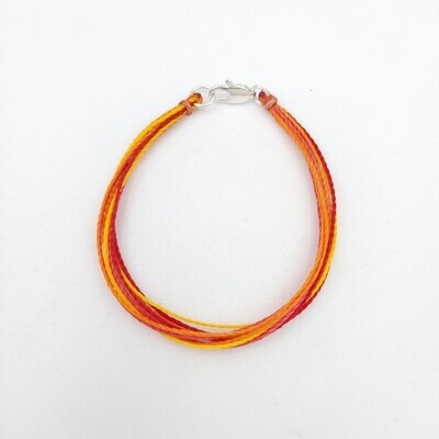 Fall Leaves Colored Waxed Cord Bracelet