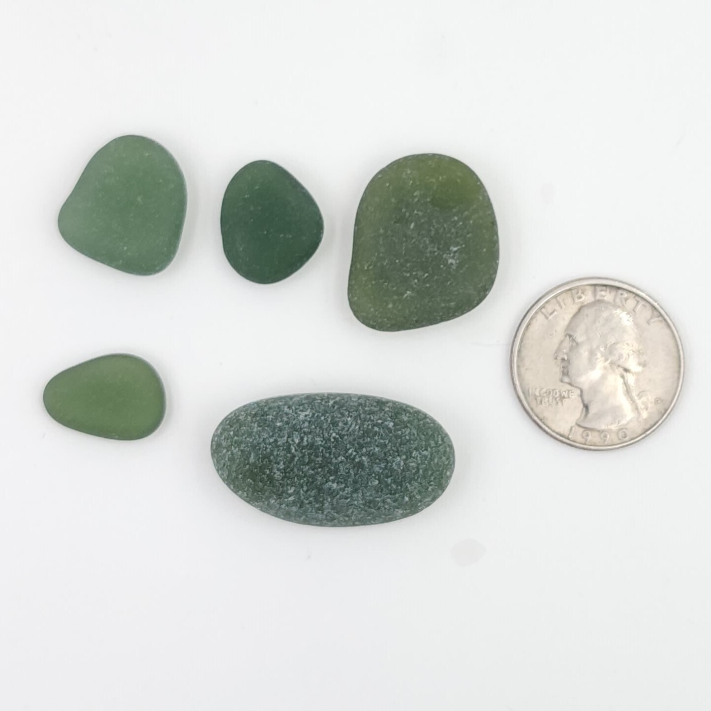 Genuine Loose Olive Green Lake Erie Beach Glass - Lot 13