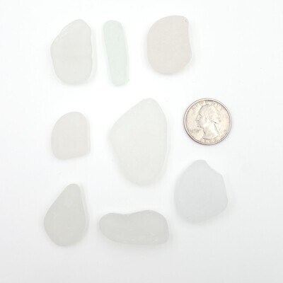 Genuine Loose White Lake Erie Beach Glass - Lot 17