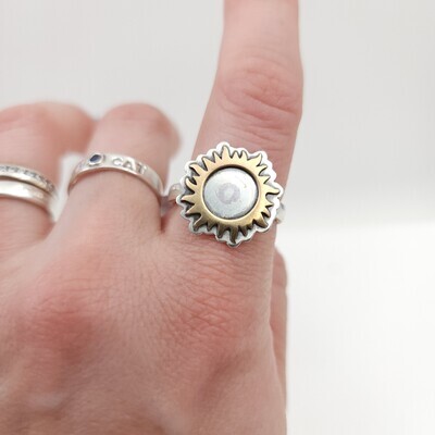 Eclipse Ring with Bronze Sun