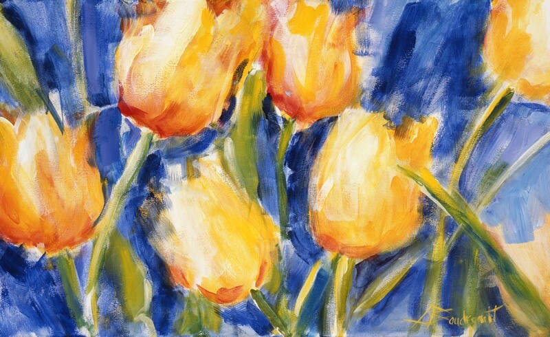 Les Tulipes Jaunes /Giclée sur toile /Giclee on canvas
Edition limitée/Limited Edition 15x24 Pouces