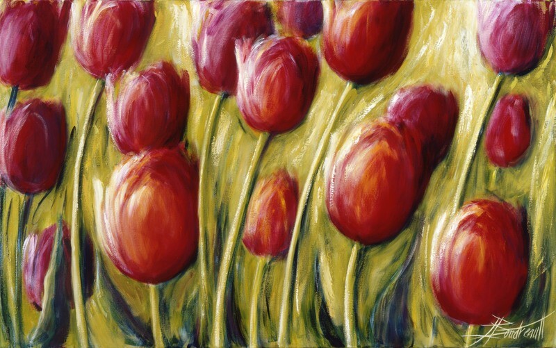 Tulipes en Folie I  Edition limitée/ Limited Edition 18x24 Pouces Pouces /Inches
