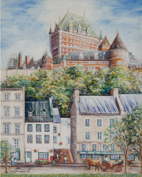 Le Vieux-Québec en été , 9x12 Pouces /Inches
 Giclée sur toile/Giclée on canvas