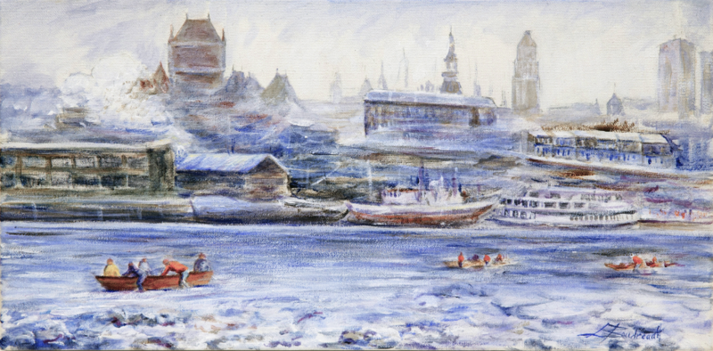 Février sur Québec
Giclée sur toile/Giclée on canvas 8x16 Pouces/Inches