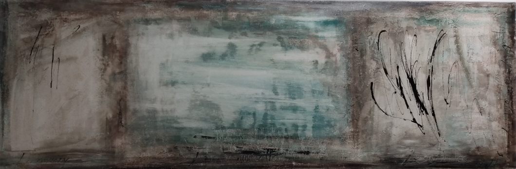 Espace communication/communication space
 Oeuvre originale/ Original painting 
60x20 pouces/Inches