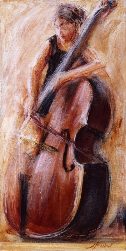 Femme Archet, Giclée sur toile/Giclee on canvas 
 Edition limitée/ Limited edition 10x20 Pouces