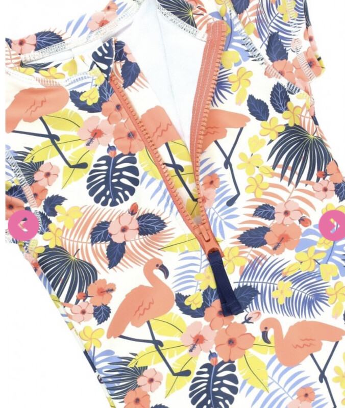 Tropical Flamingo Girls Swimsuit
