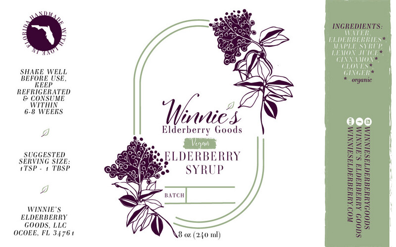 VEGAN Elderberry Syrup 8oz
