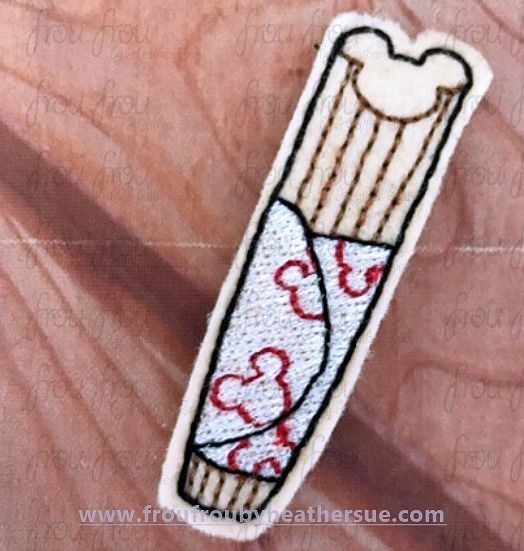 Clippie Churro Mister Mouse Head Dessert Machine Embroidery In The Hoop Project 1.5, 2, 3, and 4 inch