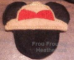 Safari Mister Mouse Head Clippie Machine Embroidery In The Hoop Project 1, 1.5, 2 and 3 inch