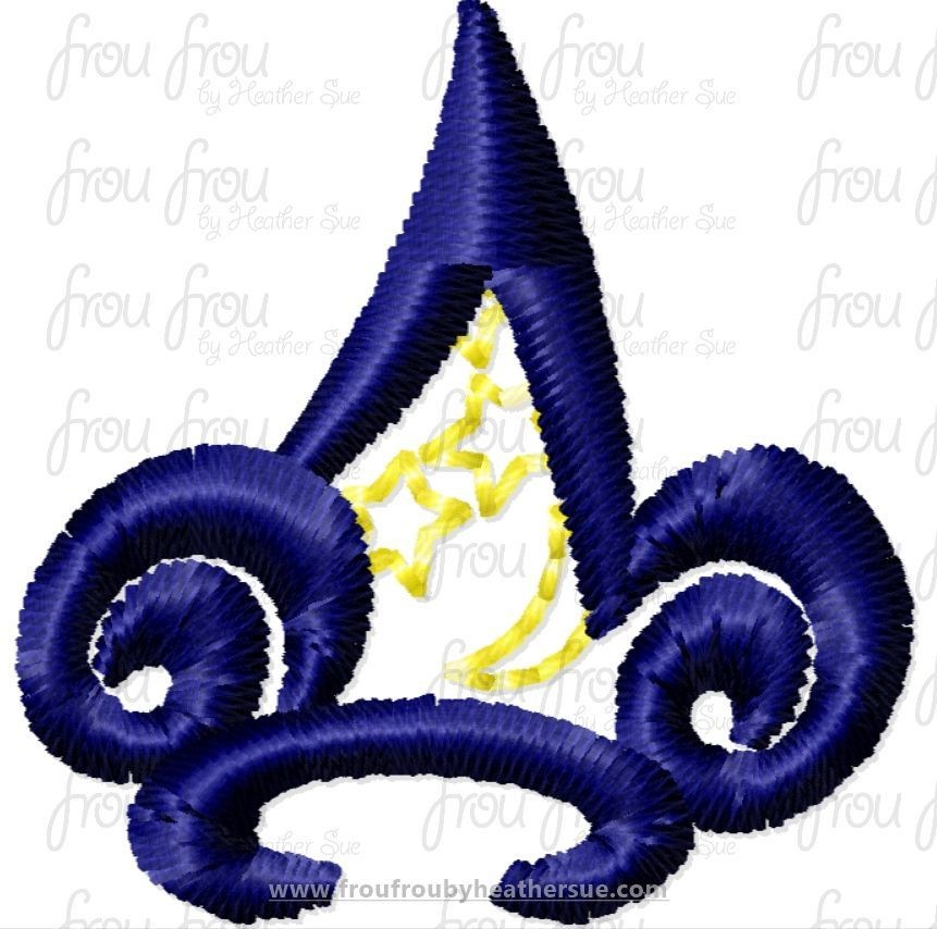 Sorcerer Hat Mister Mouse Ears Tiny Machine Embroidery Design Multiple Sizes 1&quot;-2&quot;