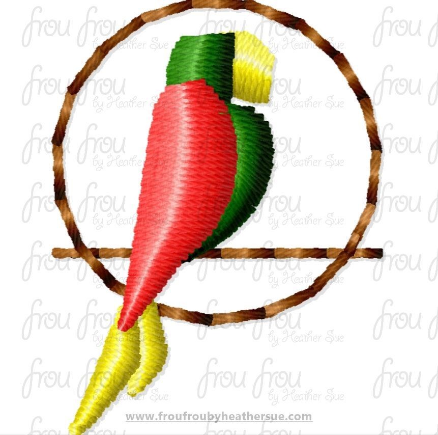 Teek Bird Tiny Machine Embroidery Design Multiple Sizes 1/2&quot;-2&quot;