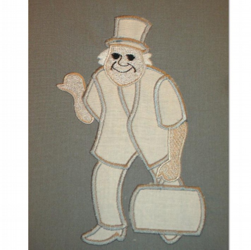 First Hitchhiking Ghost Haunted House  Halloween Machine Applique Embroidery Design, multiple sizes, including 4 inch