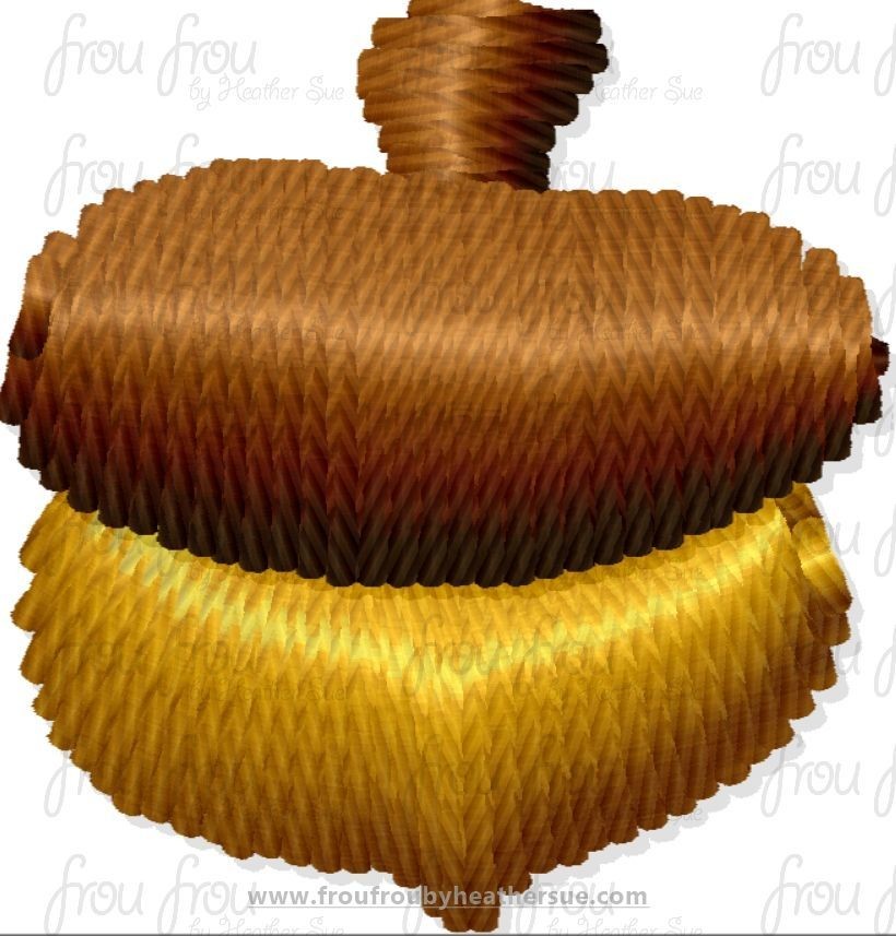 Acorn Tiny Machine Embroidery Design Multiple Sizes 1/4&quot;-2&quot;