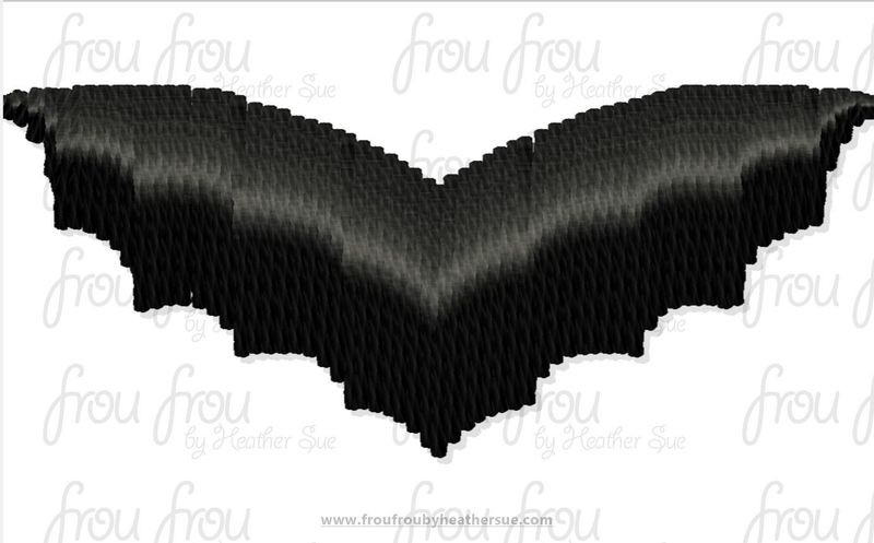 Bat Tiny Machine Embroidery Design Multiple Sizes 1/2&quot;-2&quot;