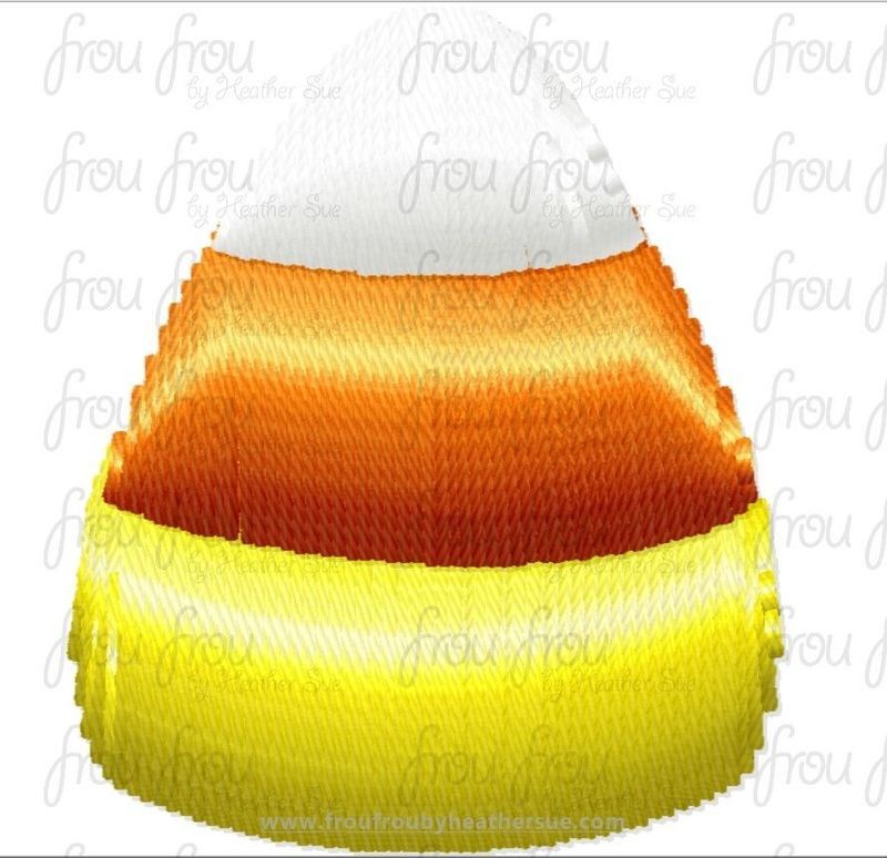 Candy Corn Tiny Machine Embroidery Design Multiple Sizes 12"-2"