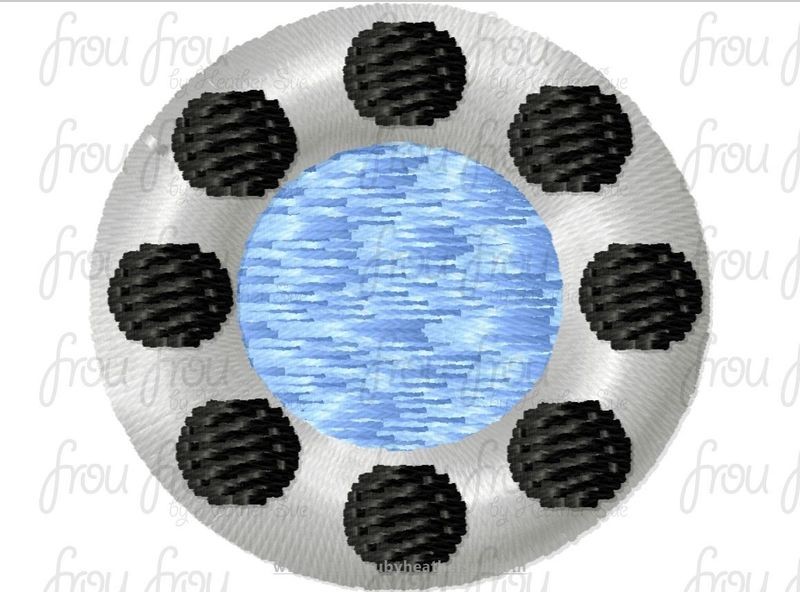 Porthole Tiny Machine Embroidery Design Multiple Sizes 1/2"-2"