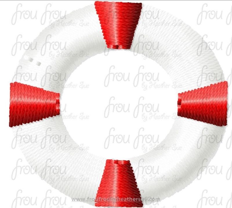 Life Preserver Tiny Machine Embroidery Design Multiple Sizes 1/2"-2"