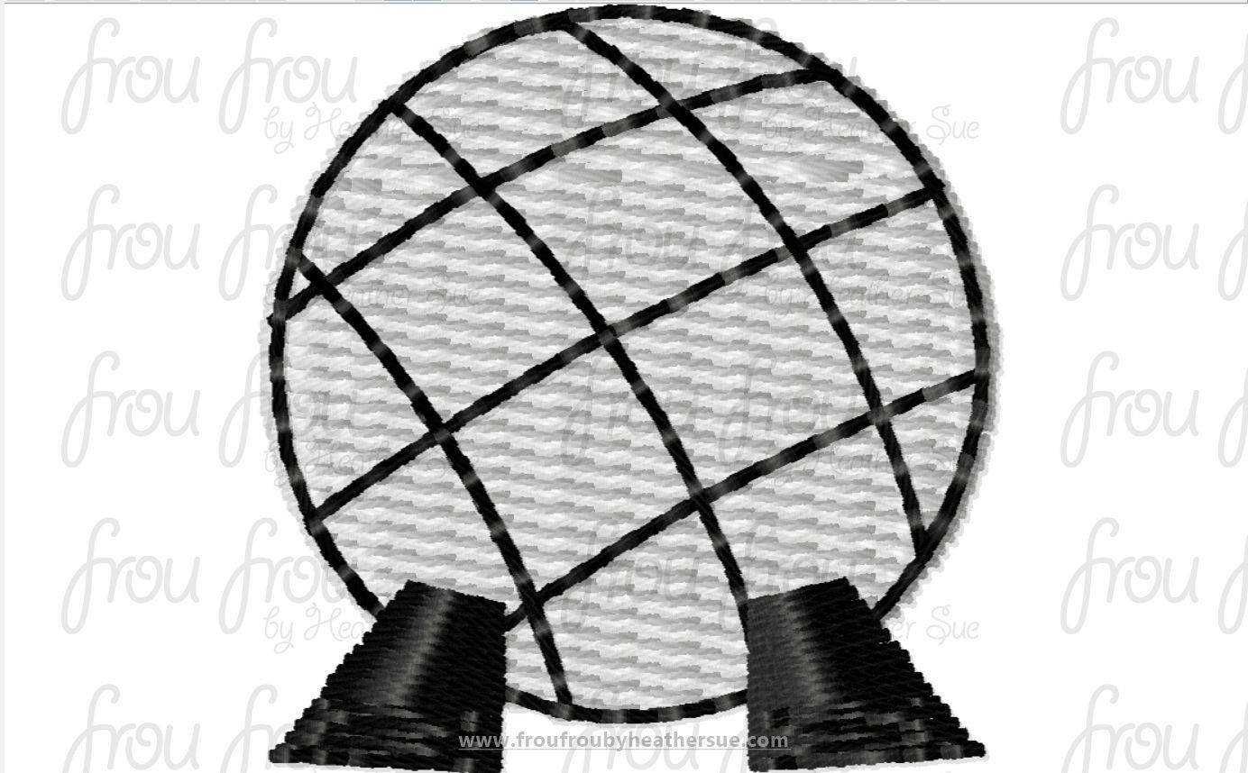 Ecpot Ball Tiny Machine Embroidery Design Multiple Sizes 1/2&quot;-2&quot;