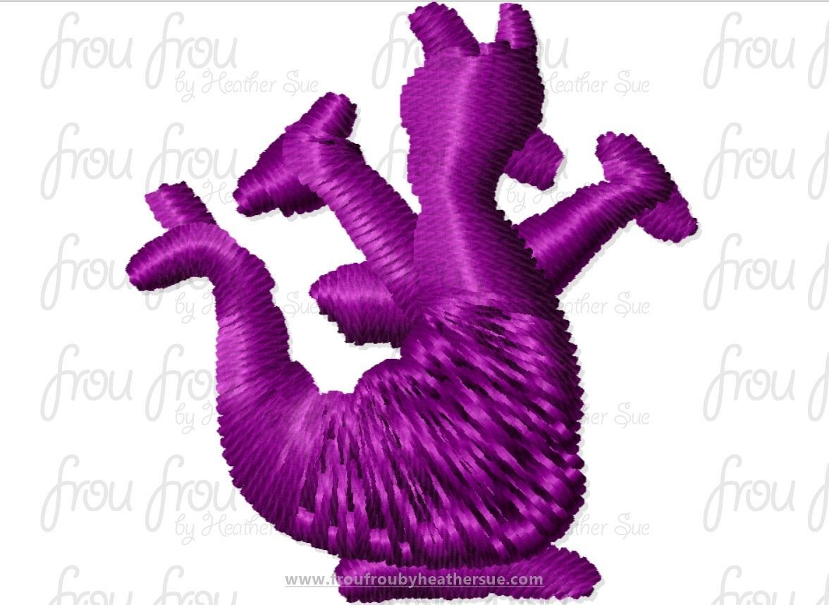 Imagination Dragon Tiny Machine Embroidery Design Multiple Sizes 1/2&quot;-2&quot;