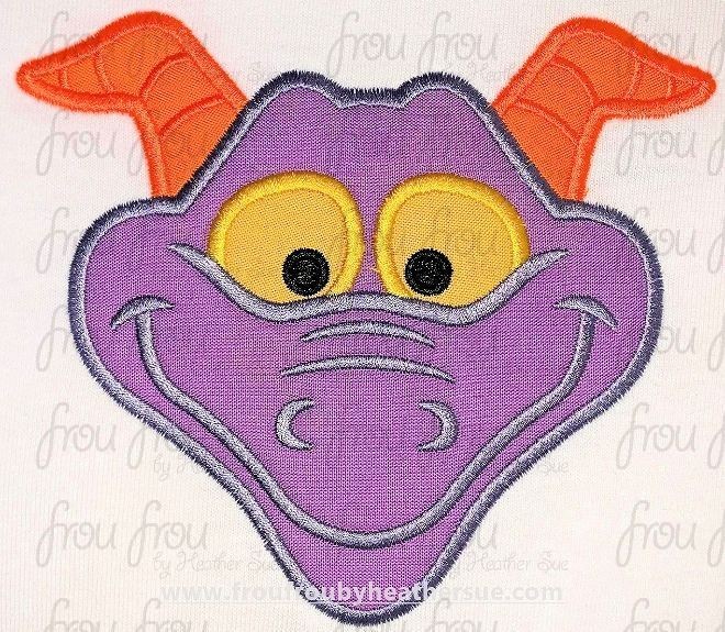 Imagination Dragon Head Machine Applique Embroidery Design 2&quot;-16&quot;