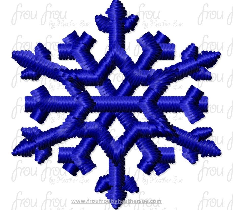Snowflake One Tiny Machine Embroidery Design Multiple Sizes 1 2 5