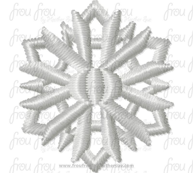 Snowflake two tiny Machine Embroidery Design Multiple Sizes 1"-2.5"