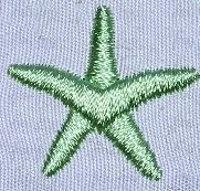 Starfish tiny Machine Embroidery Design Multiple Sizes 1/2&quot;-2&quot;