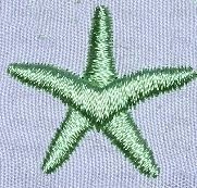 Starfish tiny Machine Embroidery Design Multiple Sizes 1/2