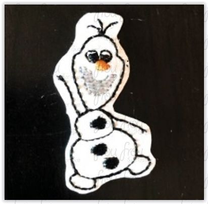 Clippie Oolaf Snowman Freezing Full Body Machine Embroidery In The Hoop Project 1.5, 2, 3, and 4 inch