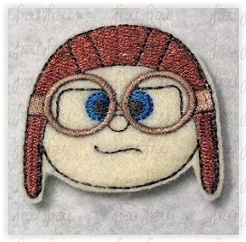 Clippie Carlton Child UP Machine Embroidery In The Hoop Project 1.5, 2, 3, and 4 inch