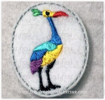 Clippie Kev Bird UP Machine Embroidery In The Hoop Project 1.5, 2, 3, and 4 inch