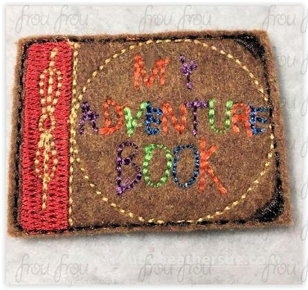 Clippie My Adventure Book UP Machine Embroidery In The Hoop Project 1.5, 2, 3, and 4 inch