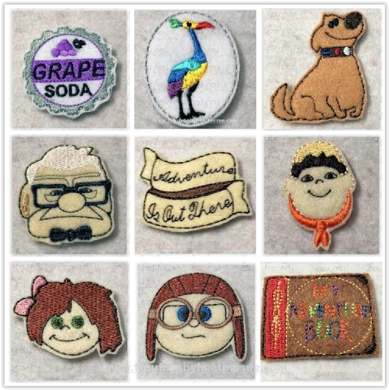 Clippie UP NINE Design SET Machine Embroidery In The Hoop Project 1.5, 2, 3, and 4 inch