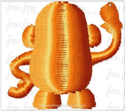 Mister Potato Toy Movie Tiny Machine Embroidery Design Multiple Sizes 1/2-2"