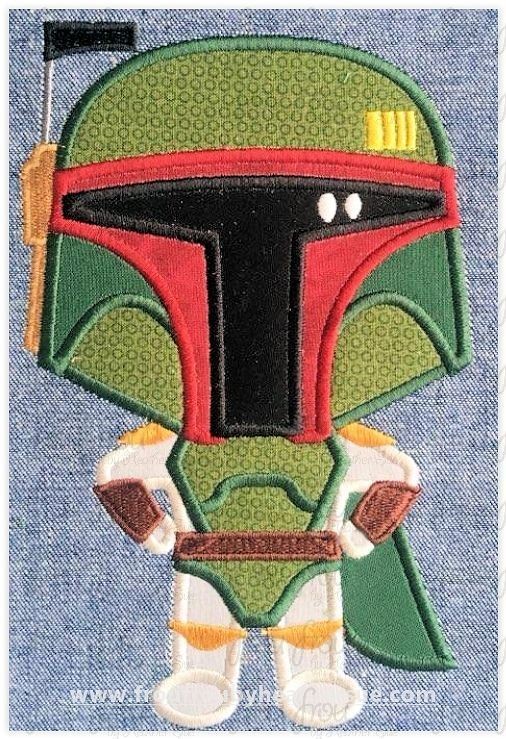 Bubba Feet Little Space Wars Cutie Machine Applique Embroidery Design, multiple sizes, including 4 inch