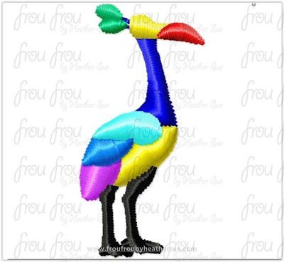 Kev Bird UP Tiny Machine Embroidery Design Multiple Sizes 1"-2.5"