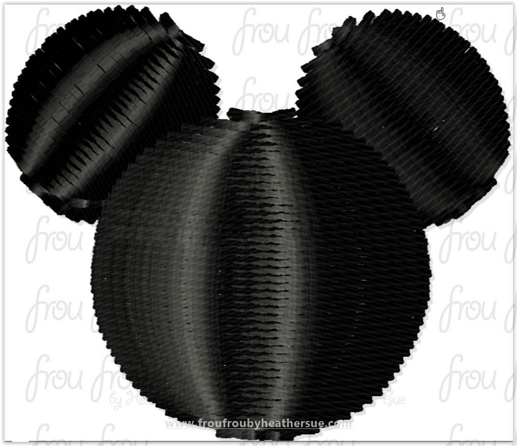 Mister Mouse Head Tiny Machine Embroidery Design Multiple Sizes 1/2&quot;-1.5&quot;