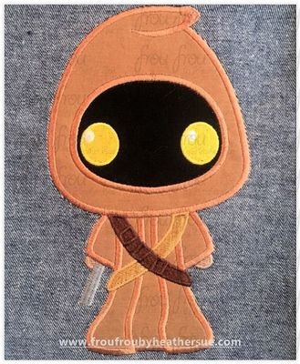 Java Little Space Wars Cutie Machine Applique Embroidery Design, multiple sizes, including 4 inch