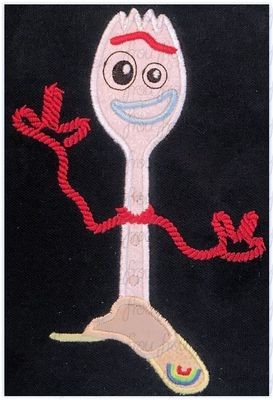 Fork Toy Movie 4 Machine Applique and Filled Embroidery Design, 3"-16"