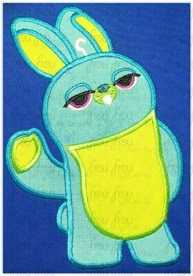 Bunny Toy Movie 4 Machine Applique and Filled Embroidery Design, 3"-16"