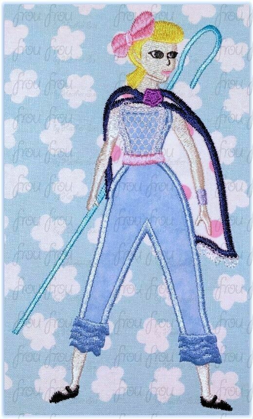 Bopeep Toy Movie 4 Machine Applique and Filled Embroidery Design, 3