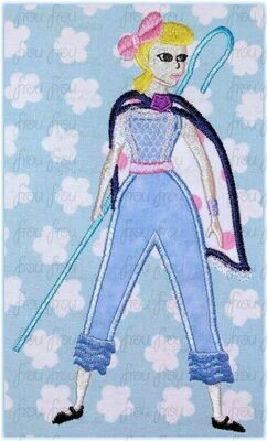 Bopeep Toy Movie 4 Machine Applique and Filled Embroidery Design, 3"-16"