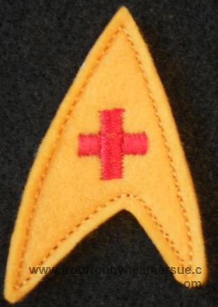 Clippie Star Track Starship Machine Embroidery In The Hoop Project 1, 1.5, 2 and 3 inch