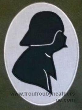 Dark Fader Cameo Silhouette Space Wars Machine Applique Embroidery Design Multiple Sizes, including 4 inch