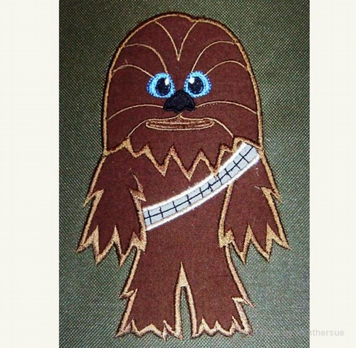 Chewy Space Wars Cutie Little Prince Machine Applique Embroidery Design, Multiple Sizes, NOW INCLUDING 4 INCH