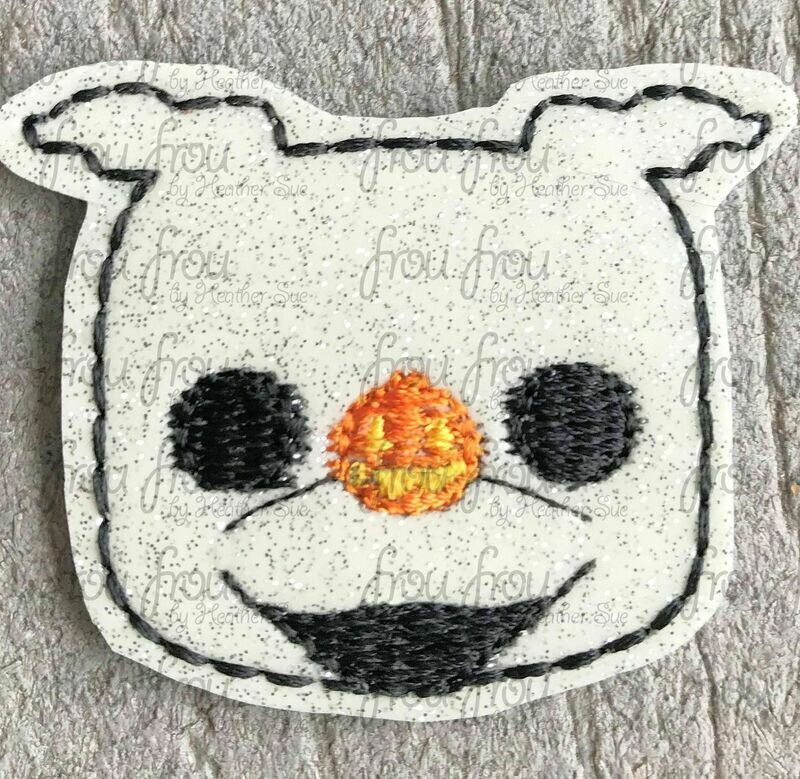 Clippie Zera Face Head NBC Machine Embroidery In The Hoop Project 1.5, 2, 3, 4, and 5 inch