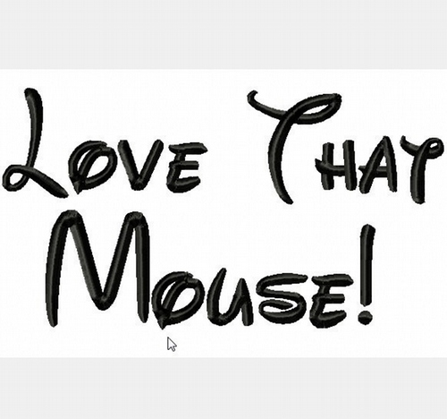Love that Mouse Machine  Embroidery Design, Multiple sizes and configurations, including 4 inch