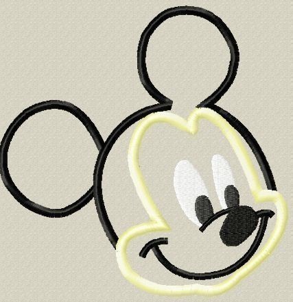 Mister  Mouse Machine Embroidery Applique Design Multiple Sizes- INCLUDING 4 INCH