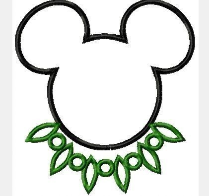 Mister Mouse Hawaiian Ohana Lei Machine Applique Embroidery Design, Multiple Sizes, including 4 INCH